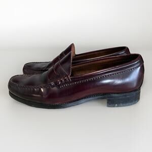 G.H. Bass Weejuns Larson Penny Loafers Men's 9D Burgundy Wine Leather